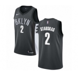 Women's Nike Brooklyn Nets #2 Nik Stauskas Authentic Gray NBA Jersey Statement Edition