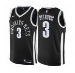 Women's Nike Brooklyn Nets #3 Drazen Petrovic Swingman Black NBA Jersey - City Edition