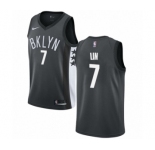 Women's Nike Brooklyn Nets #7 Jeremy Lin Authentic Gray NBA Jersey Statement Edition