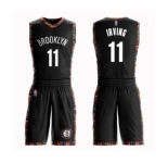 Youth Brooklyn Nets #11 Kyrie Irving Swingman Black Basketball Suit Jersey - City Edition