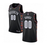 Youth Nike Brooklyn Nets #00 Rodions Kurucs Swingman Black NBA Jersey - 2018-19 City Edition