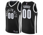 Youth Nike Brooklyn Nets #00 Rodions Kurucs Swingman Black NBA Jersey - City Edition