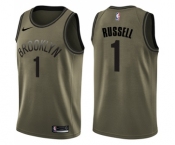 Youth Nike Brooklyn Nets #1 D'Angelo Russell Swingman Green Salute to Service NBA Jersey