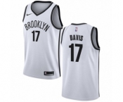 Youth Nike Brooklyn Nets #17 Ed Davis Swingman White NBA Jersey - Association Edition