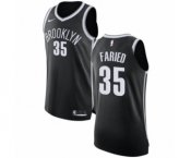 Youth Nike Brooklyn Nets #35 Kenneth Faried Authentic Black NBA Jersey - Icon Edition
