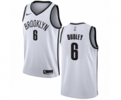 Youth Nike Brooklyn Nets #6 Jared Dudley Swingman White NBA Jersey - Association Edition