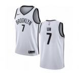 Youth Nike Brooklyn Nets #7 Jeremy Lin Authentic White NBA Jersey - Association Edition