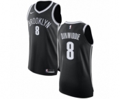 Youth Nike Brooklyn Nets #8 Spencer Dinwiddie Authentic Black NBA Jersey - Icon Edition