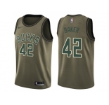 Men Nike Milwaukee Bucks #42 Vin Baker Green Salute to Service NBA Swingman Jersey