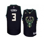 Men's Adidas Milwaukee Bucks #3 Jason Terry Authentic Black Alternate NBA Jersey