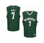 Men's Adidas Milwaukee Bucks #7 Thon Maker Authentic Green Road NBA Jersey