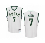Men's Adidas Milwaukee Bucks #7 Thon Maker Swingman White Home NBA Jersey