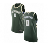 Men's Milwaukee Bucks #0 Donte DiVincenzo Authentic Green Basketball Jersey - Icon Edition