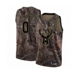 Men's Milwaukee Bucks #0 Donte DiVincenzo Swingman Camo Realtree Collection Basketball Jersey