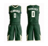 Men's Milwaukee Bucks #0 Donte DiVincenzo Swingman Green Basketball Suit Jersey - Icon Edition