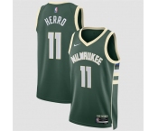Men's Milwaukee Bucks #11 Tyler Herro Green 2026 Icon Edition Stitched Basketball Jersey