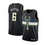 Men's Milwaukee Bucks #6 Eric Bledsoe Authentic Black Finished Basketball Jersey - Statement Edition