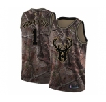 Men's Nike Milwaukee Bucks #1 Oscar Robertson Swingman Camo Realtree Collection NBA Jersey