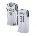 Men's Nike Milwaukee Bucks #31 John Henson Swingman White Home NBA Jersey - Association Edition