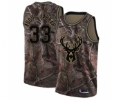 Men's Nike Milwaukee Bucks #33 Kareem Abdul-Jabbar Swingman Camo Realtree Collection NBA Jersey