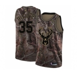 Men's Nike Milwaukee Bucks #35 Mirza Teletovic Swingman Camo Realtree Collection NBA Jersey