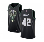 Men's Nike Milwaukee Bucks #42 Vin Baker Swingman Black Alternate NBA Jersey - Statement Edition