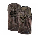 Men's Nike Milwaukee Bucks #42 Vin Baker Swingman Camo Realtree Collection NBA Jersey