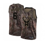 Men's Nike Milwaukee Bucks #6 Eric Bledsoe Swingman Camo Realtree Collection NBA Jersey