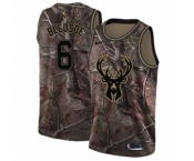 Men's Nike Milwaukee Bucks #6 Eric Bledsoe Swingman Camo Realtree Collection NBA Jersey