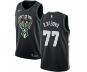 Men's Nike Milwaukee Bucks #77 Ersan Ilyasova Authentic Black NBA Jersey - Statement Edition
