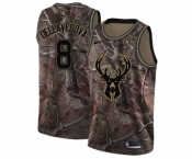 Men's Nike Milwaukee Bucks #8 Matthew Dellavedova Swingman Camo Realtree Collection NBA Jersey