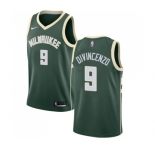 Men's Nike Milwaukee Bucks #9 Donte DiVincenzo Swingman Green NBA Jersey - Icon Edition